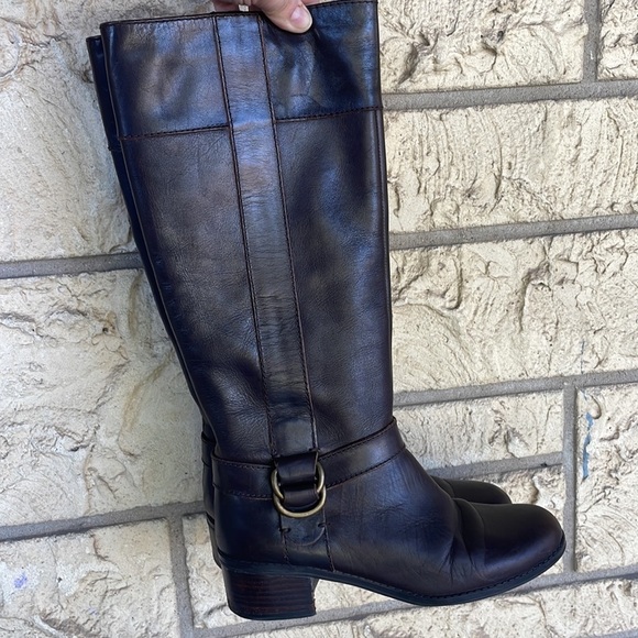 Leather Bandolino Tessi Knee High Riding Boots Size 7 - Picture 1 of 11